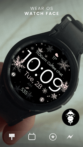 Snowflake rose gold watch face screenshot 6