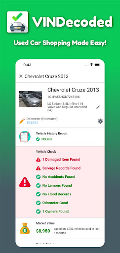 VIN Check Report for Used Cars screenshot 3