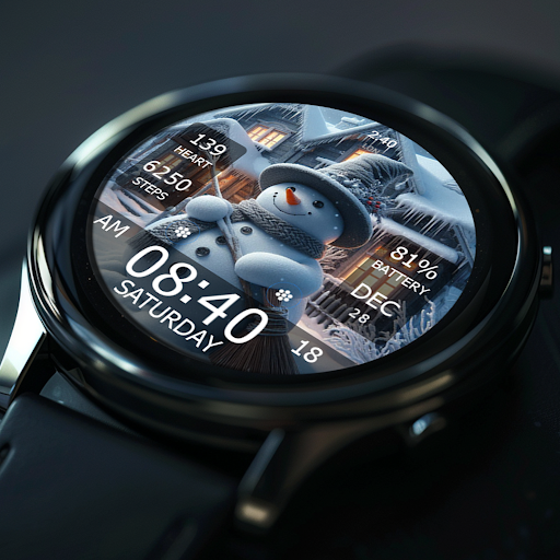 Key WF55 Snowman Watch Face screenshot 1