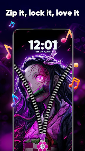 Zipper Lock Screen & Wallpaper screenshot 7