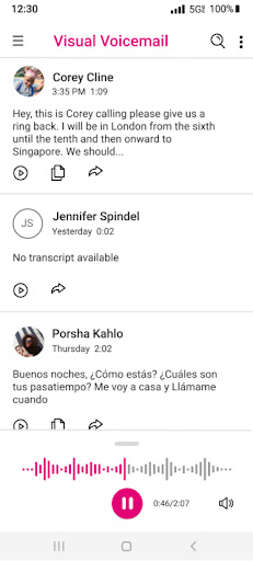 Visual Voicemail screenshot 1