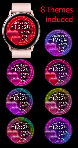 Sweet Hearts Watch Face screenshot 12