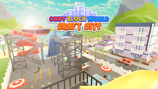 Obby Block World: Craft City screenshot 6