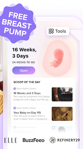 Pregnancy Tracker App | Glow screenshot 1