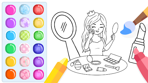 Glitter Beauty Coloring Pages screenshot 8