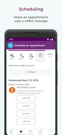 MyUPMC screenshot 2