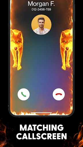 Fire Wallpaper Theme Lone Wolf screenshot 2