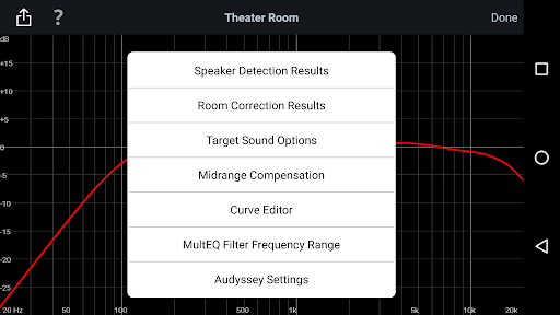 Audyssey MultEQ Editor app screenshot 1