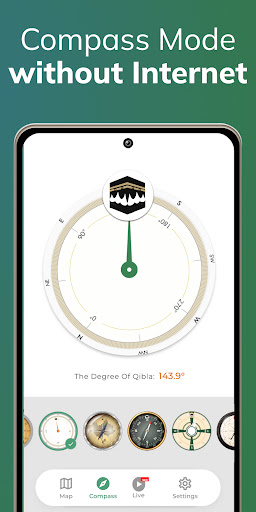 Qibla Finder Compass 100% screenshot 2
