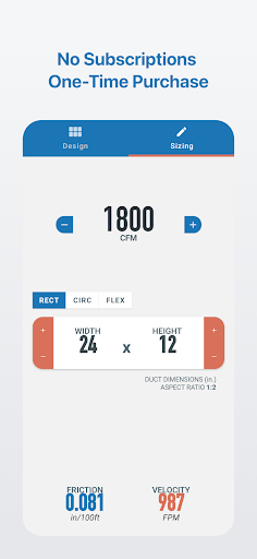 Ductulator - HVAC Duct Sizing screenshot 3