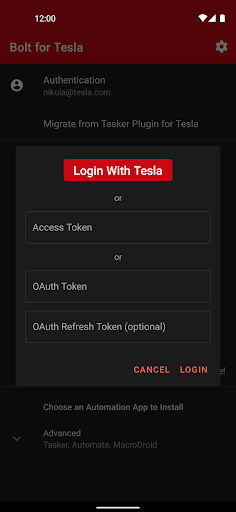Bolt for Tesla - Tasker Plugin screenshot 1