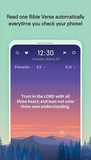 BitBible ENG -Lockscreen+Alarm screenshot 1