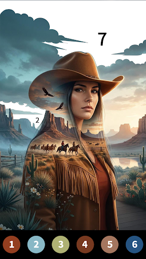 Wild West Color by Number Book screenshot 16