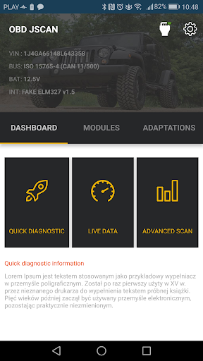 OBD JScan screenshot 2
