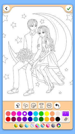 Valentines love coloring book screenshot 1