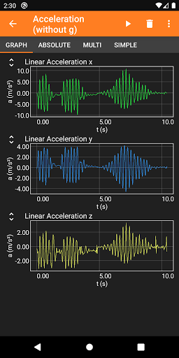 phyphox screenshot 4