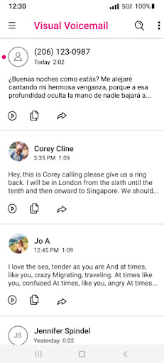 Visual Voicemail screenshot 4