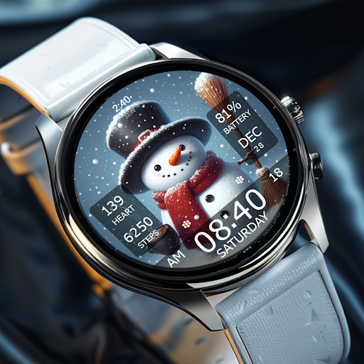 Key WF55 Snowman Watch Face screenshot 24