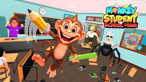 Monkey Student: School Prank screenshot 5