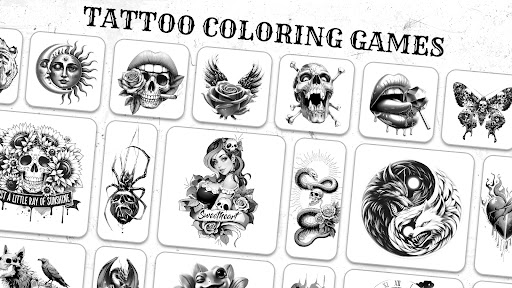 Tattoo Coloring games screenshot 1