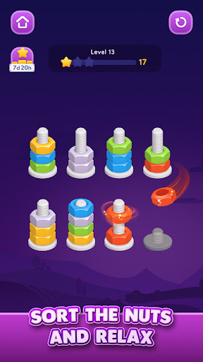 Nut Sort: Color Sorting Game screenshot 1
