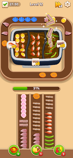 Hotpot Loop: Food Sort screenshot 2