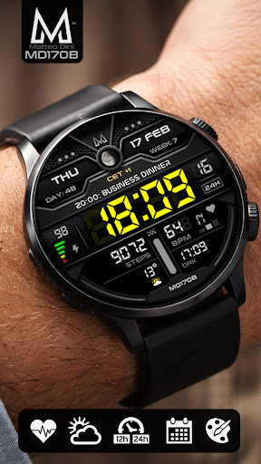 MD170B Digital watch face screenshot 13