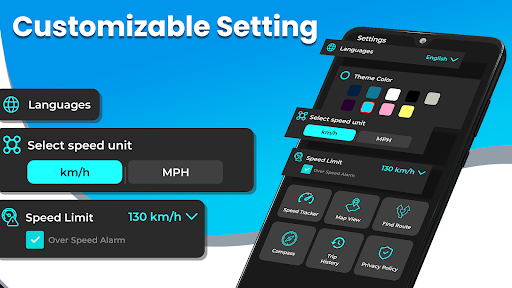 GPS Speedometer Odometer & HUD screenshot 2