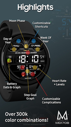 MD170B Digital watch face screenshot 3
