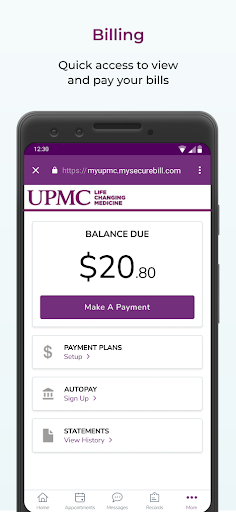 MyUPMC screenshot 8