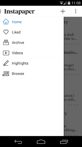 Instapaper screenshot 1