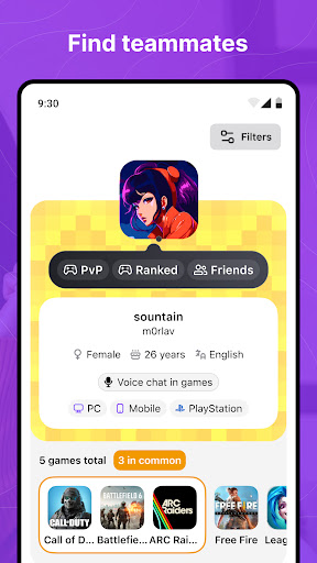 Gameram: Find gaming teammates screenshot 3