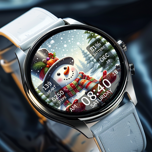 Key WF55 Snowman Watch Face screenshot 10