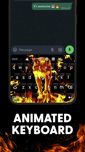 Fire Wallpaper Theme Lone Wolf screenshot 4