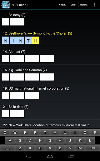 Crossword screenshot 12