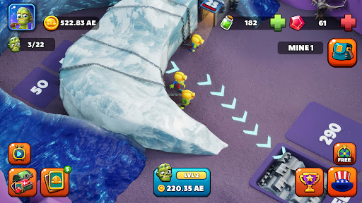 Idle Zombie Miner: Gold Tycoon screenshot 1
