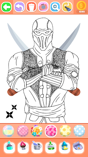 Boys Ninja Coloring & Memory screenshot 12