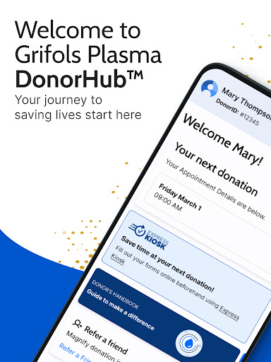 Grifols Plasma Donor Hub screenshot 1